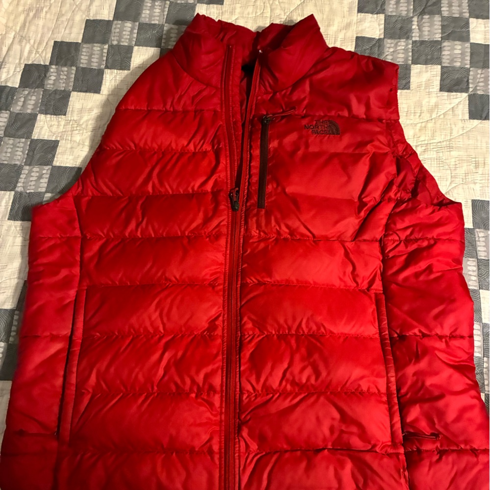 The North Face Cherry Red Puffer Vest